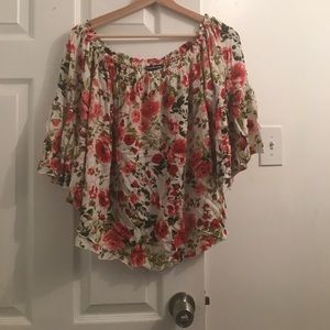 Off the shoulder floral top