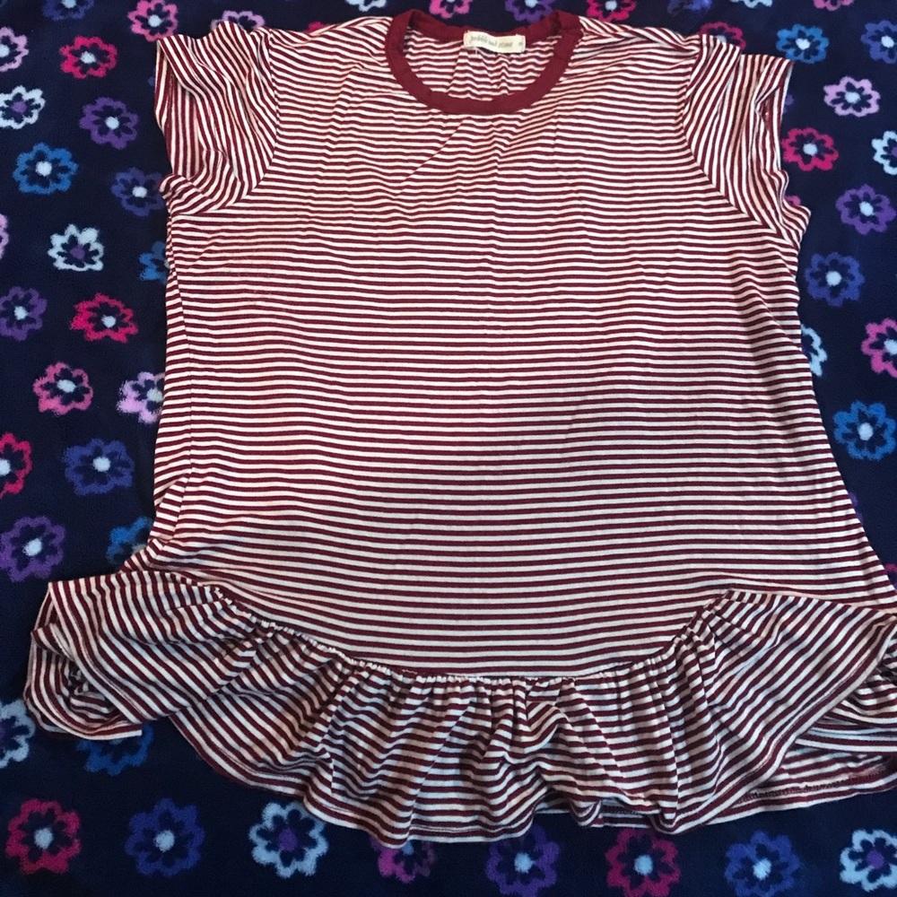 Striped peplum shirt!!! Super soft!!