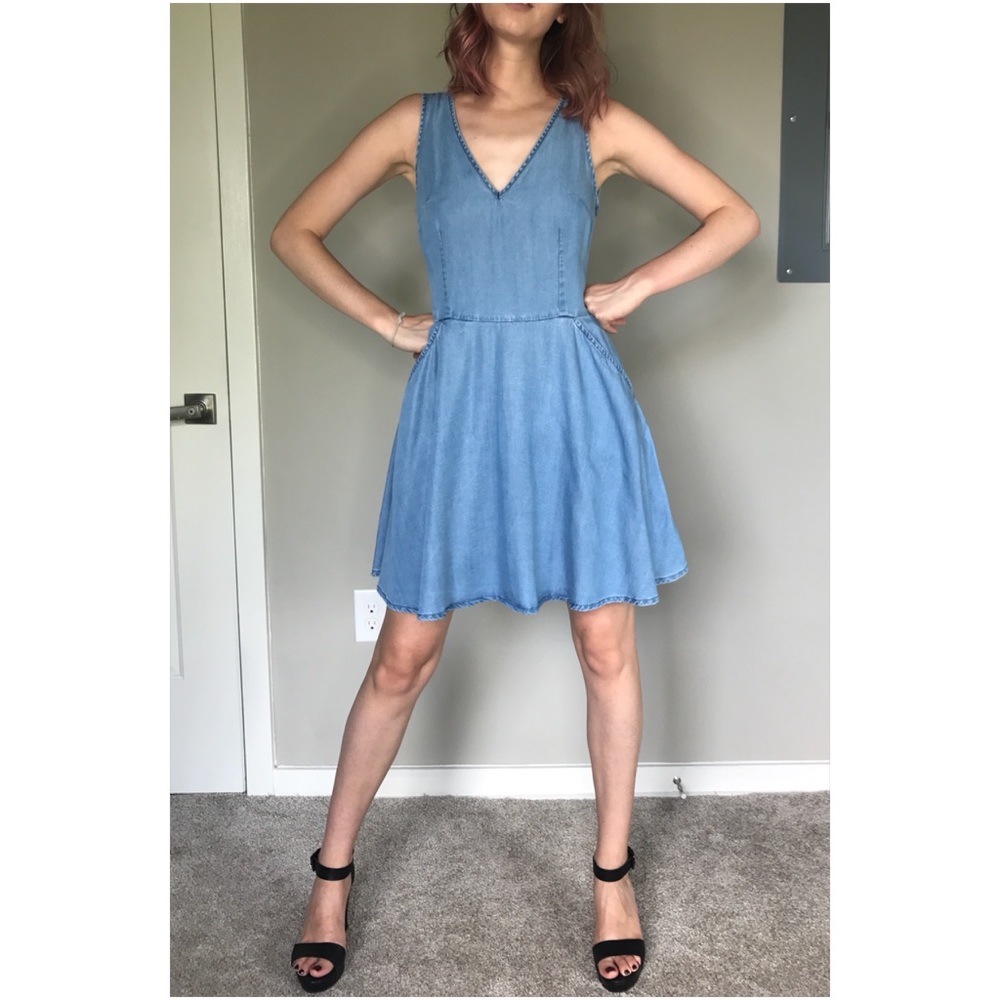 Topshop Denim Dress Size US 6 (fits like US 4)