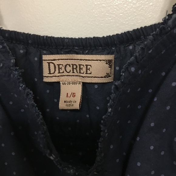 Junior's Large Navy Decree Tank Top - Picture 3 of 4