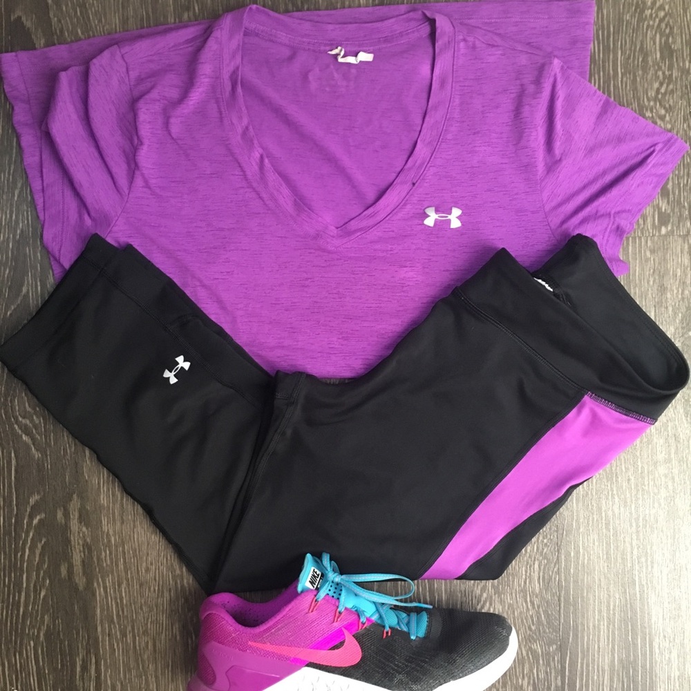 Under Armour Black Women's Heat Gear Crop