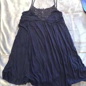 Blue cotton beach cover up