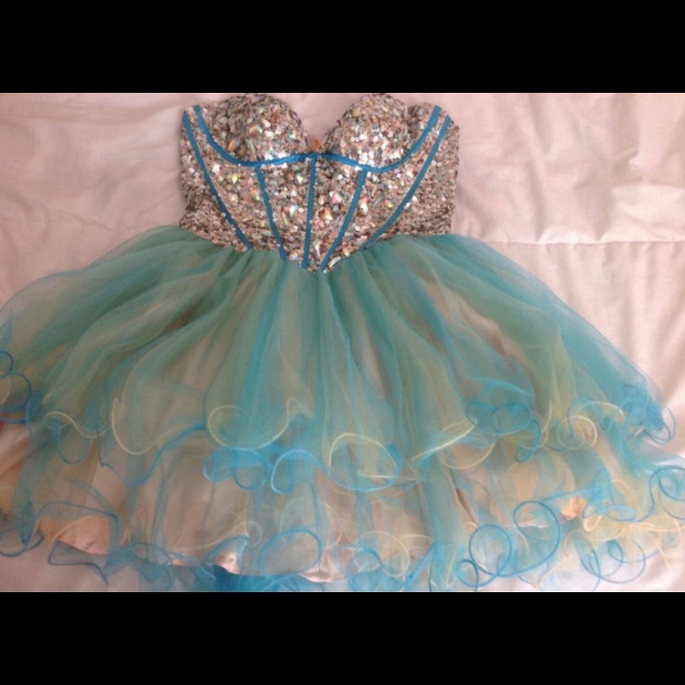 Blue & Gold homecoming dress from Cinderella