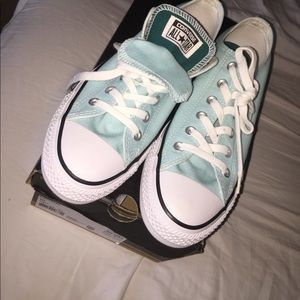 Light blue converse shoes