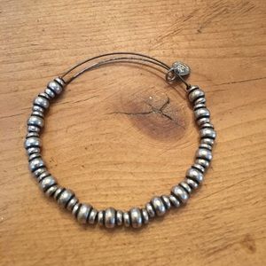Silver beaded Alex & Ani bracelet