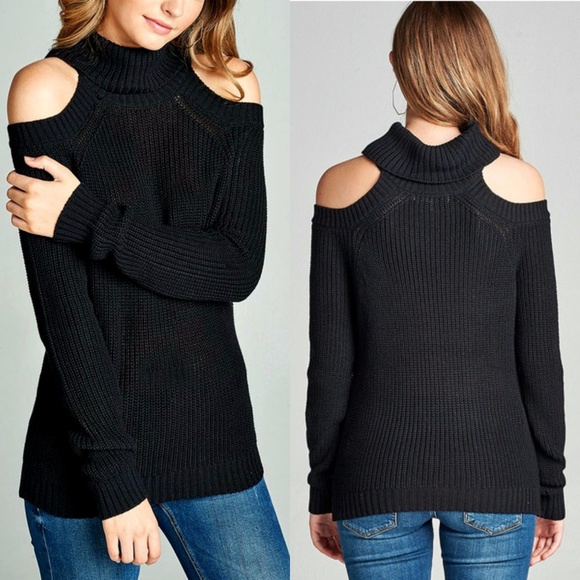 Long Sleeve Cold Shoulder Sweater main image 1