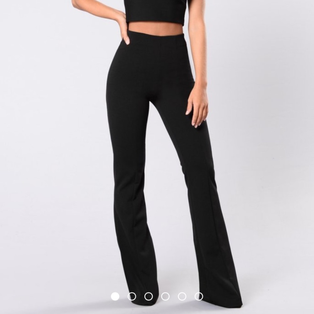 Brand new•black high waisted-wide leg pants•