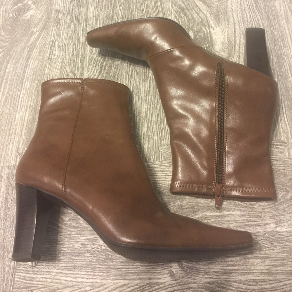 Worthington Brown Heeled Booties