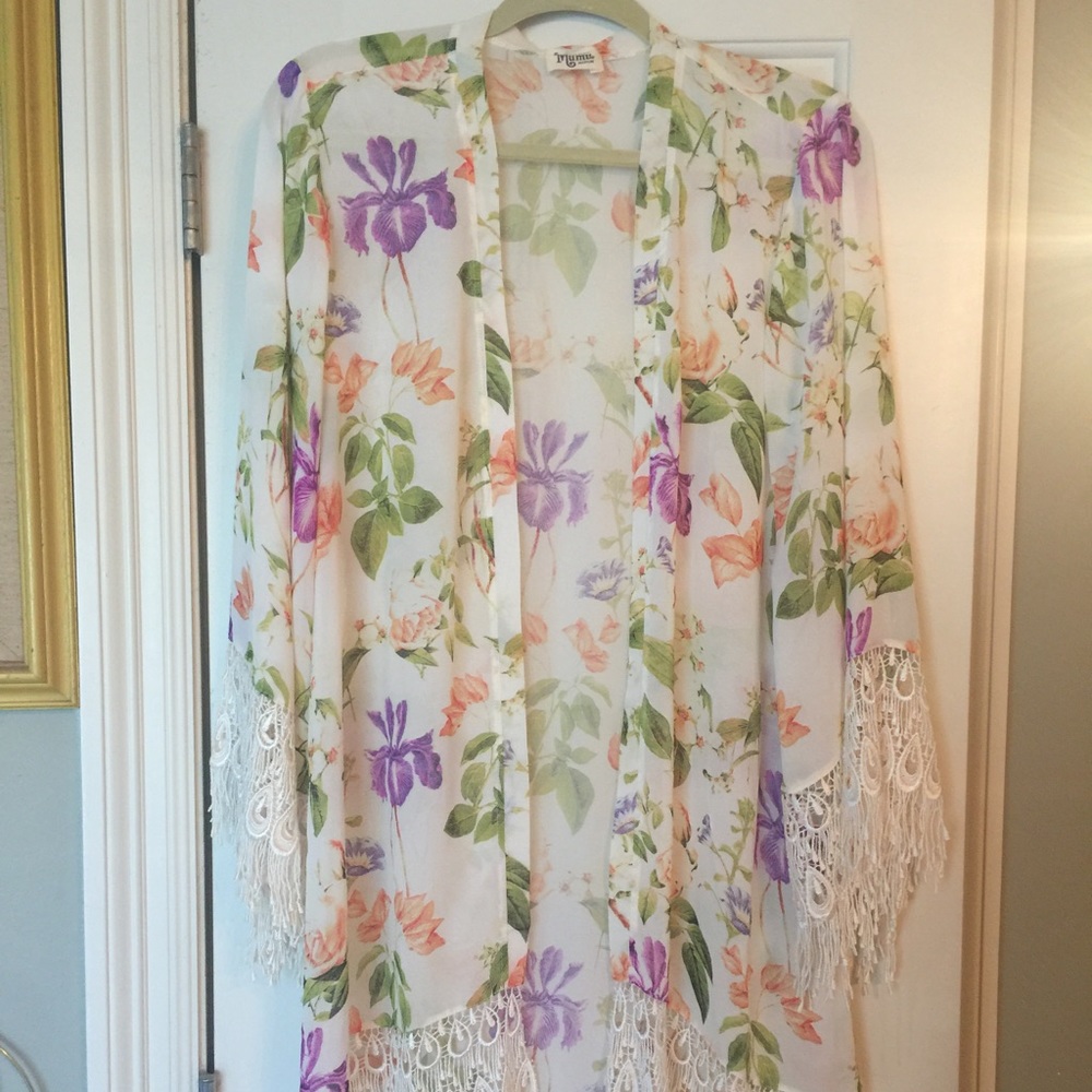 SMYM fringe kimono