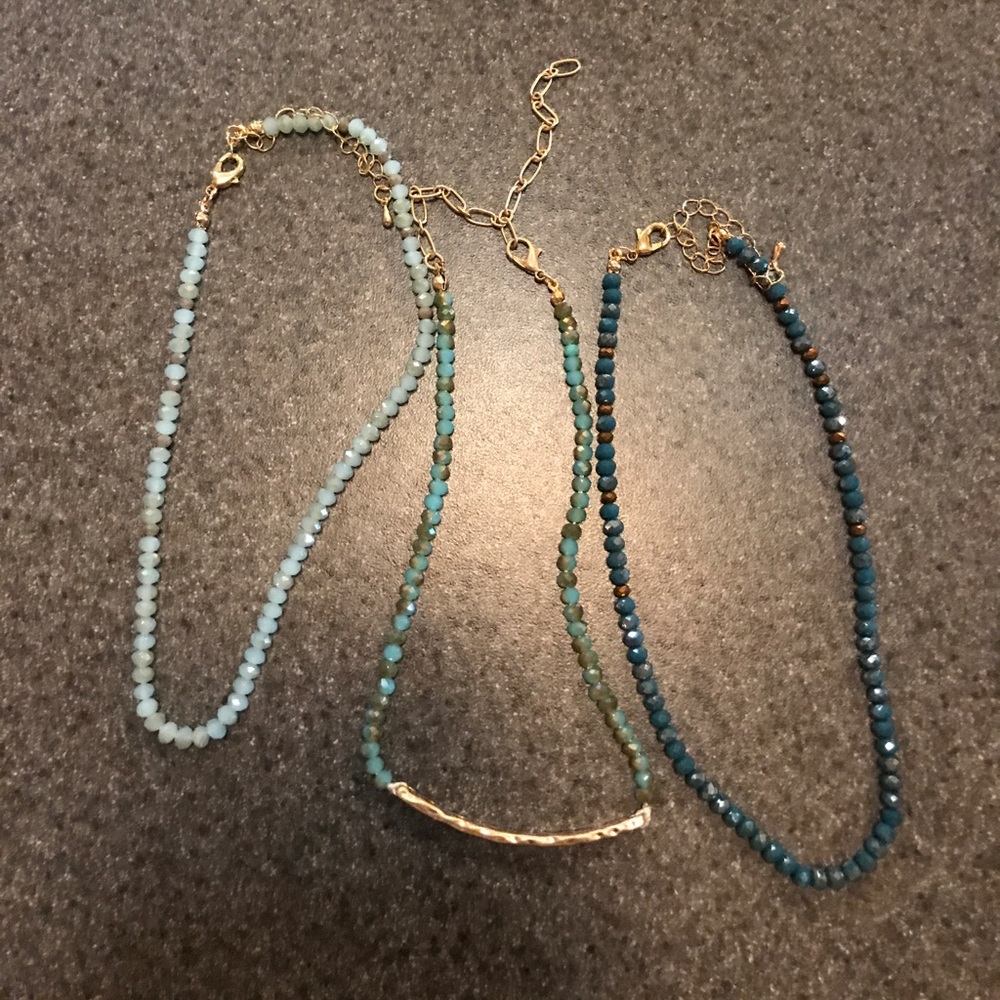 Women's blue choker bundle