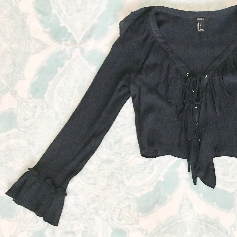 Forever 21 bell sleeve crop