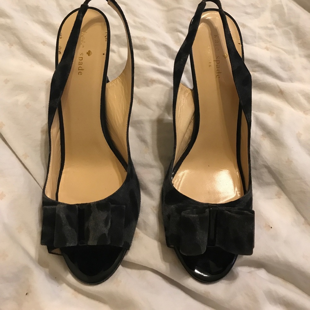Kate Spade Leopard Print Slingbacks