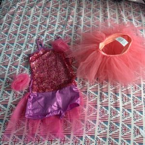 3 piece pink dance costume