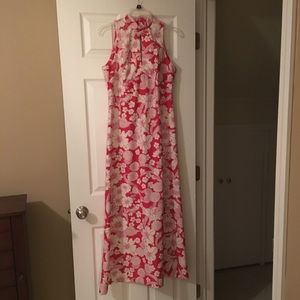 Vintage 1960s Hawaiian Maxi Dress