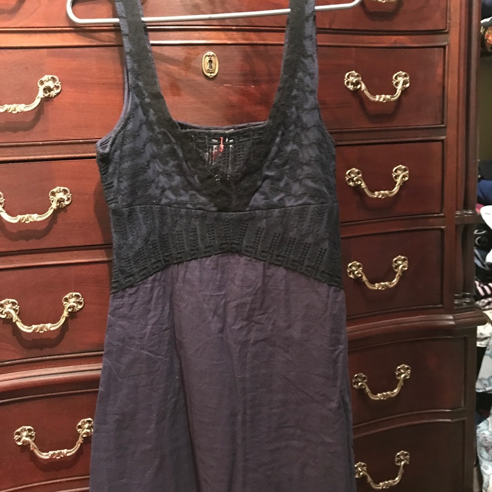 Navy & Lace Mini Dress