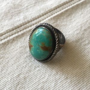 Sterling silver real turquoise ring!!!