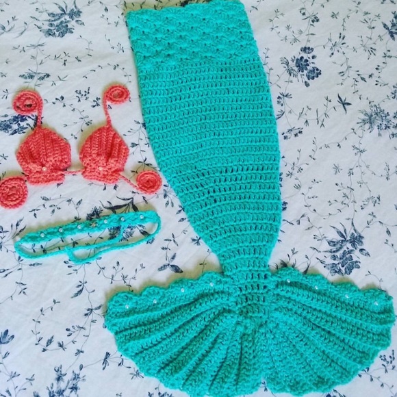 ✨Handmade Crochet Mermaid Set !!! 🌊💕 - Picture 2 of 2