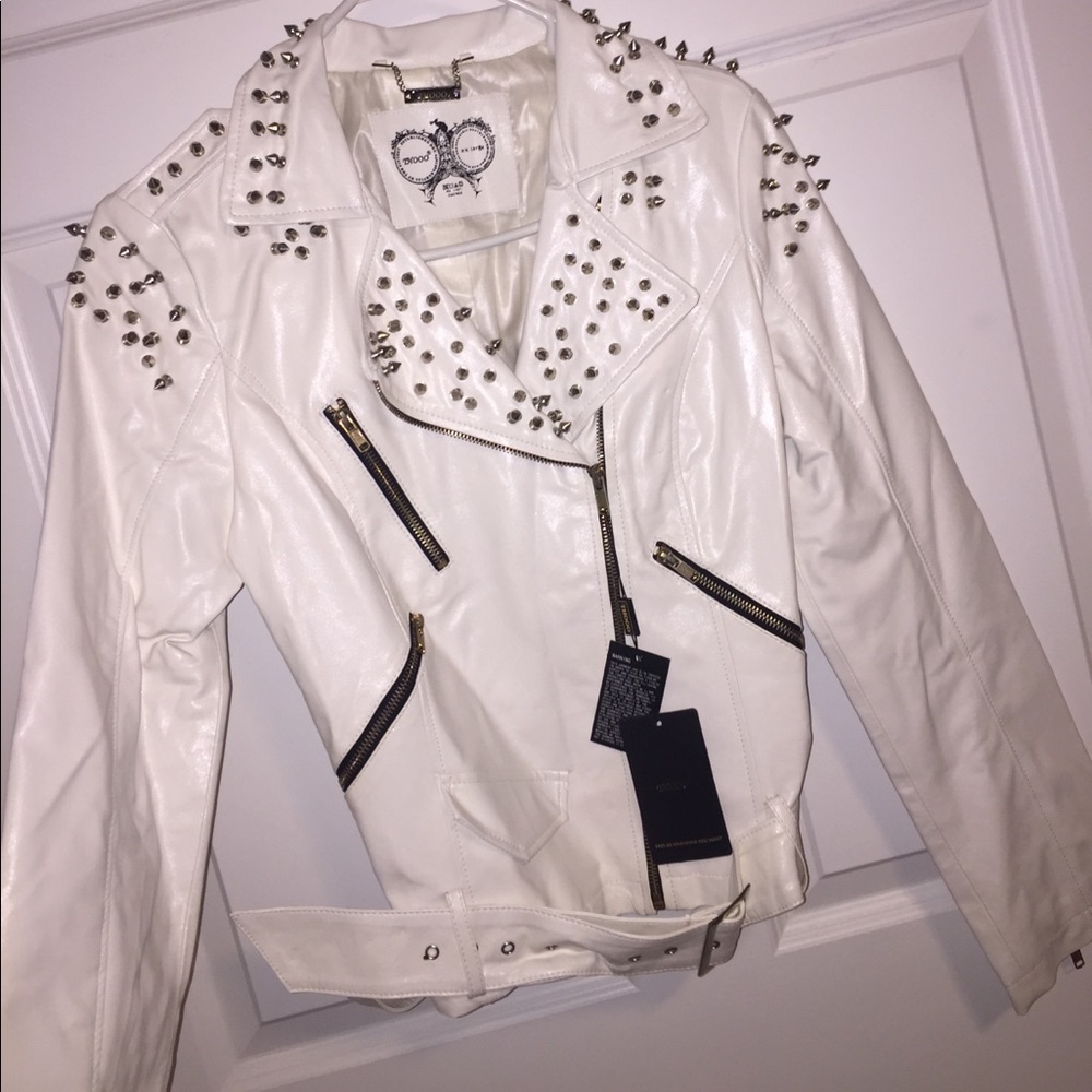 IHOOO Faux Leather Studded Jacket! Brand New!!