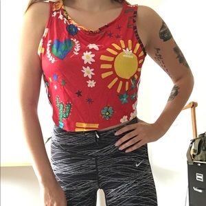 Pharrell x adidas colorful crop top