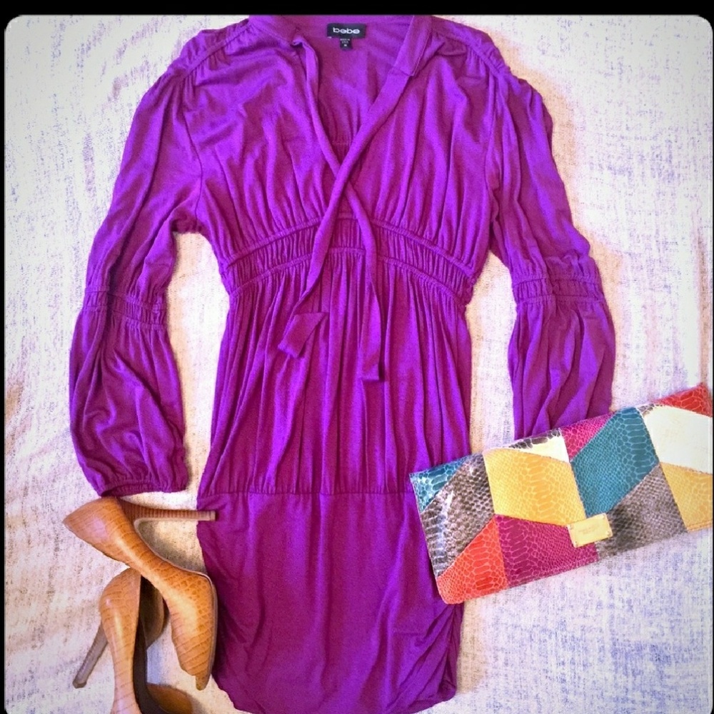 bebe purple dress
