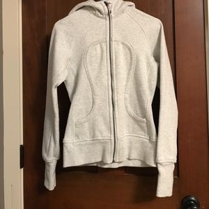 Light grey lululemon zip up with sparkles