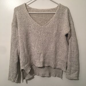 Brandy Melville V Neck Loose Knit Sweater S/M