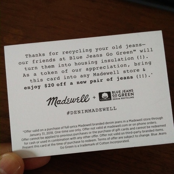 madewell $20 off jeans code