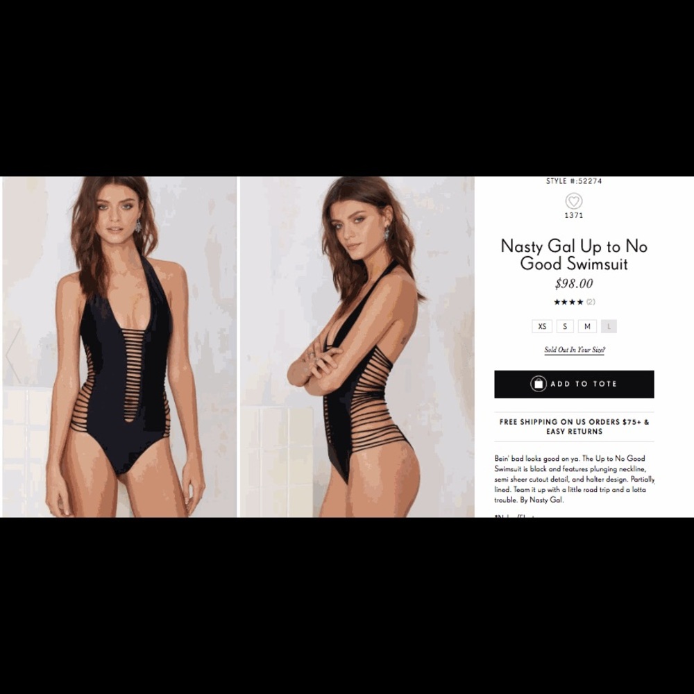 Nasty Gal Black One-piece