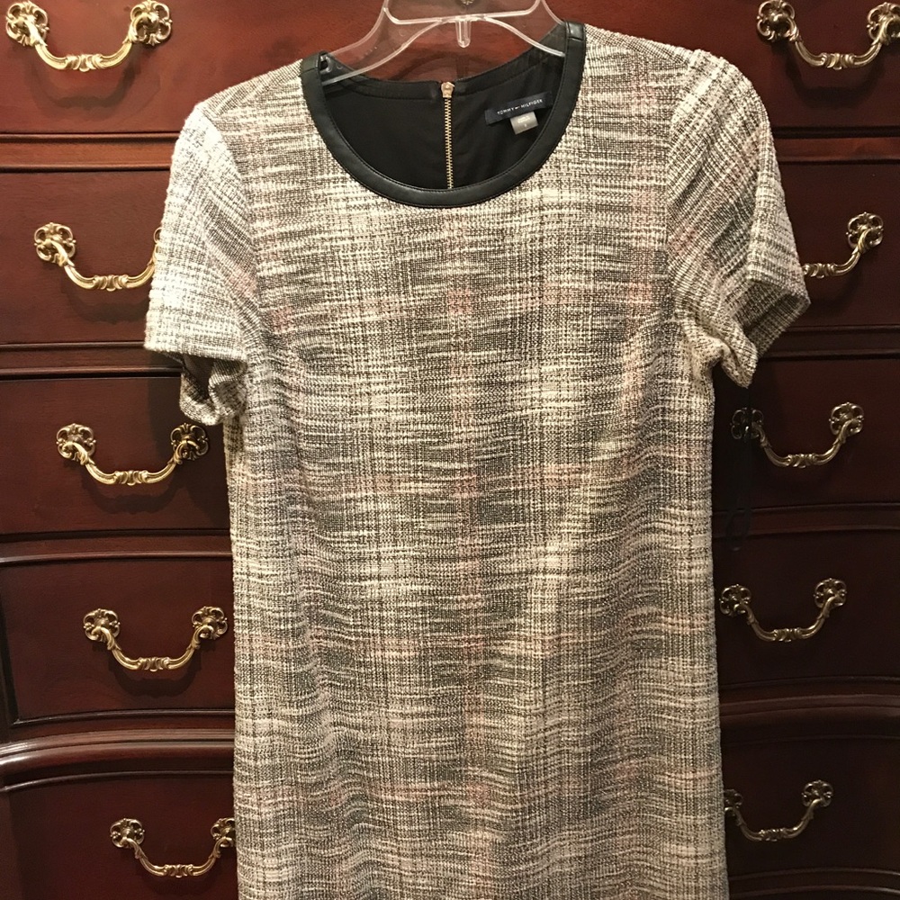 Grey/Pink Shift Dress