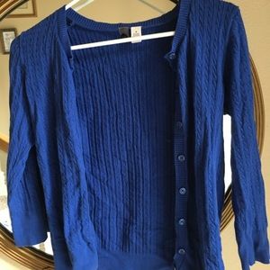 Nordstrom BP cable knit royal blue sweater