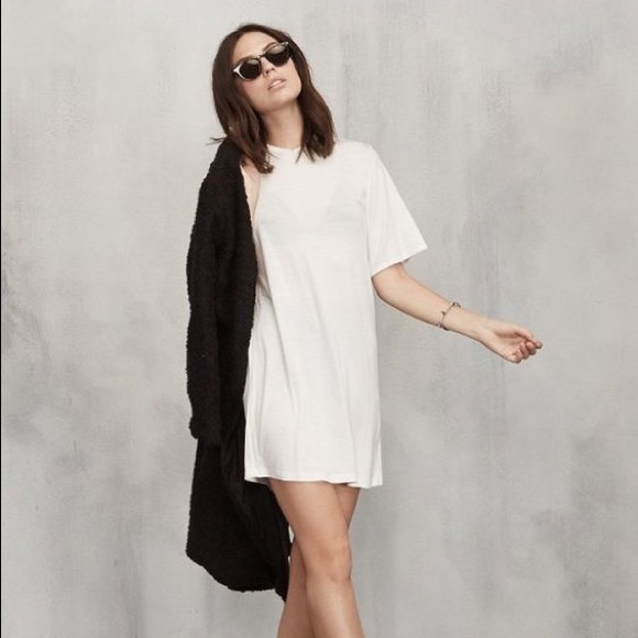 Reformation Dresses & Skirts - New Reformation White Dozer Oversized TShirt Dress
