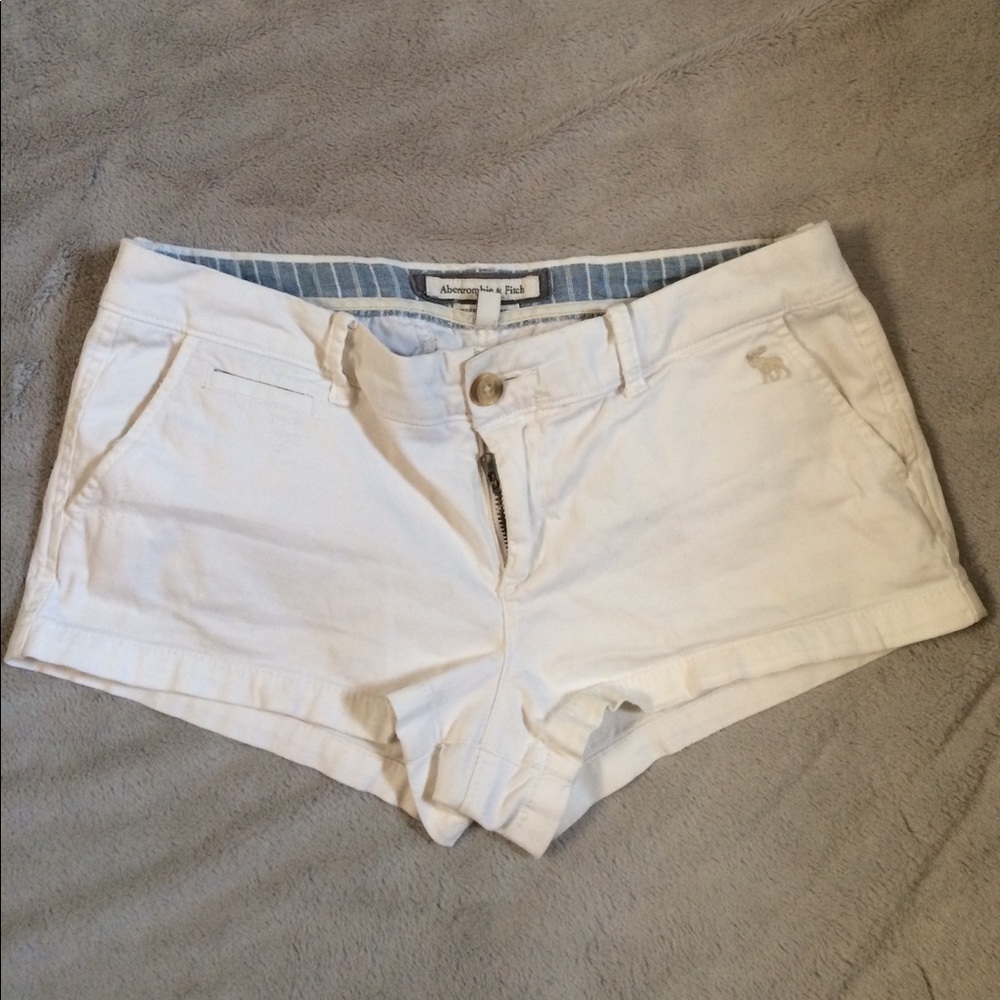 White summer short shorts