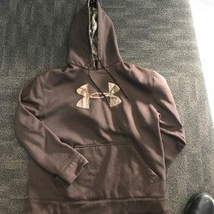 Under Armour Camo/brown fleece lined hoodie