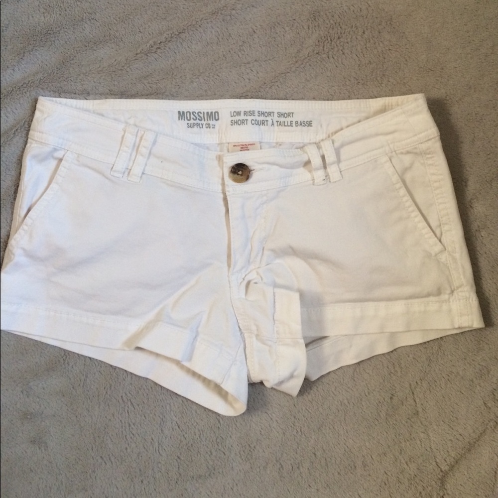 White summer shorts
