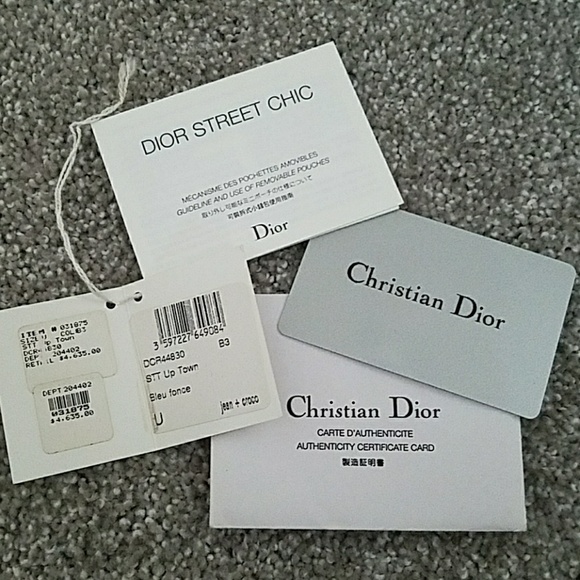 Auth Christian DIOR Denim and Real Crocodile Bag - Picture 8 of 8