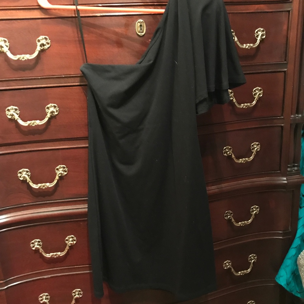 One-Shoulder Black Dress