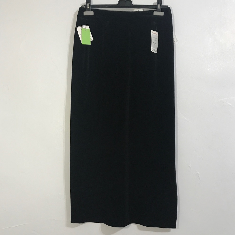 Long Velour Black Skirt