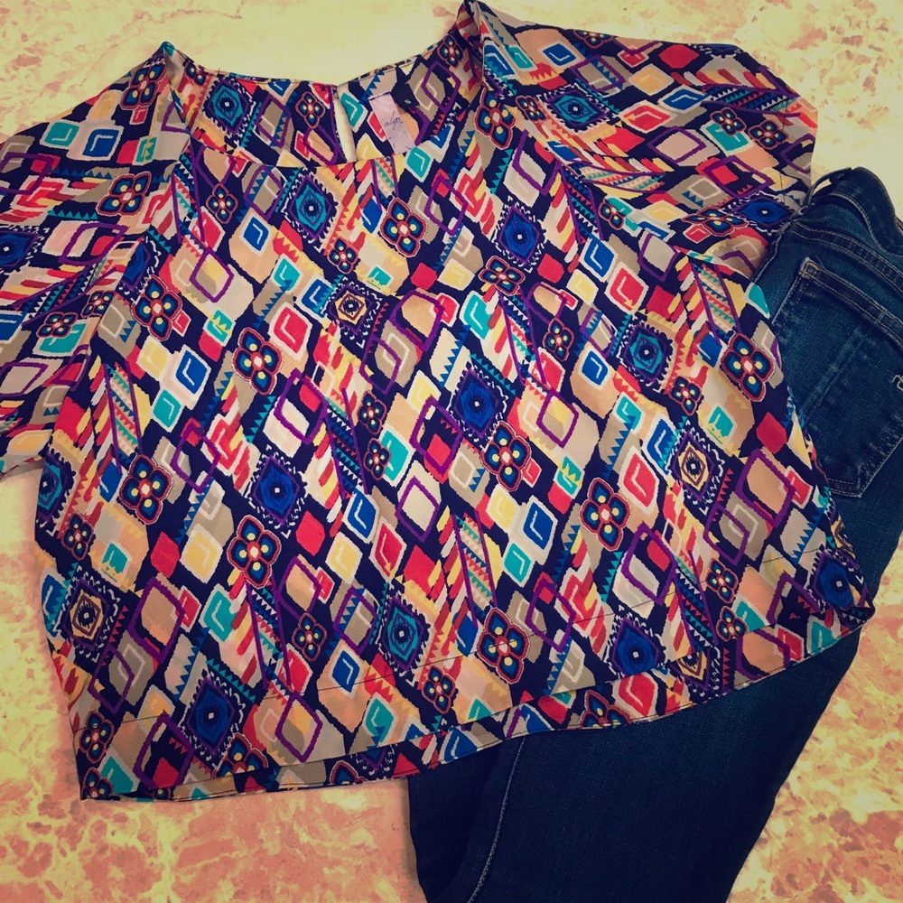 CLOSET CLEAROUT ⚡️ Tribal Cropped Blouse