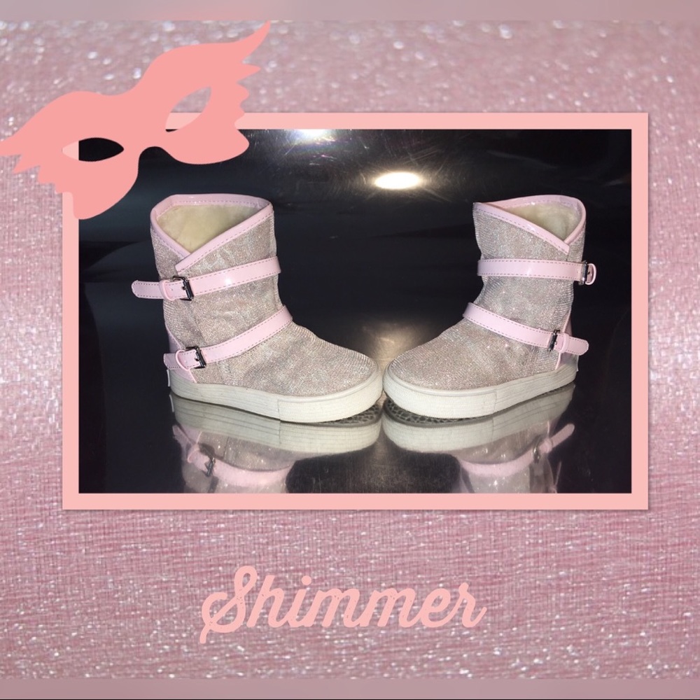 Pink Glitter Boots