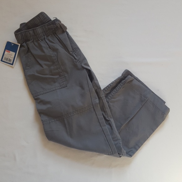Boys Gray Twill Pull-on Pants - Picture 2 of 2