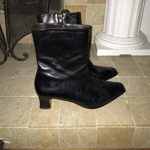 Etienne Aigner Black Leather Booties