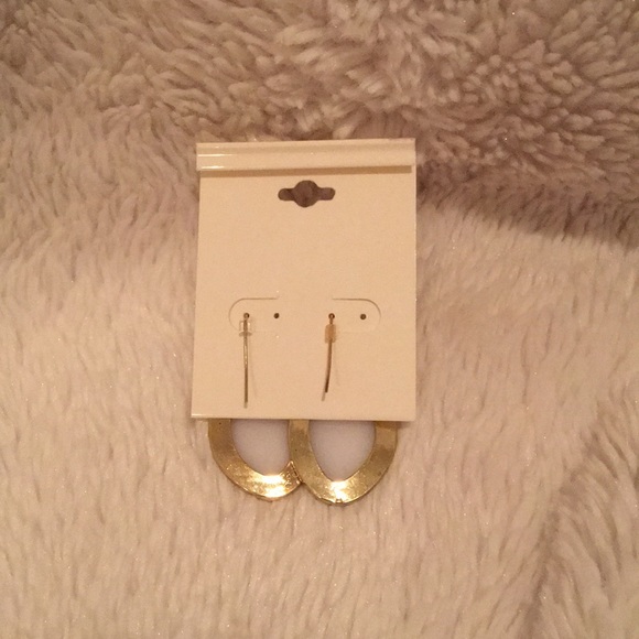 White Stone Drop Earrings - Picture 2 of 2