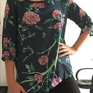 Anthropologie 3/4 length sleeve tunic top