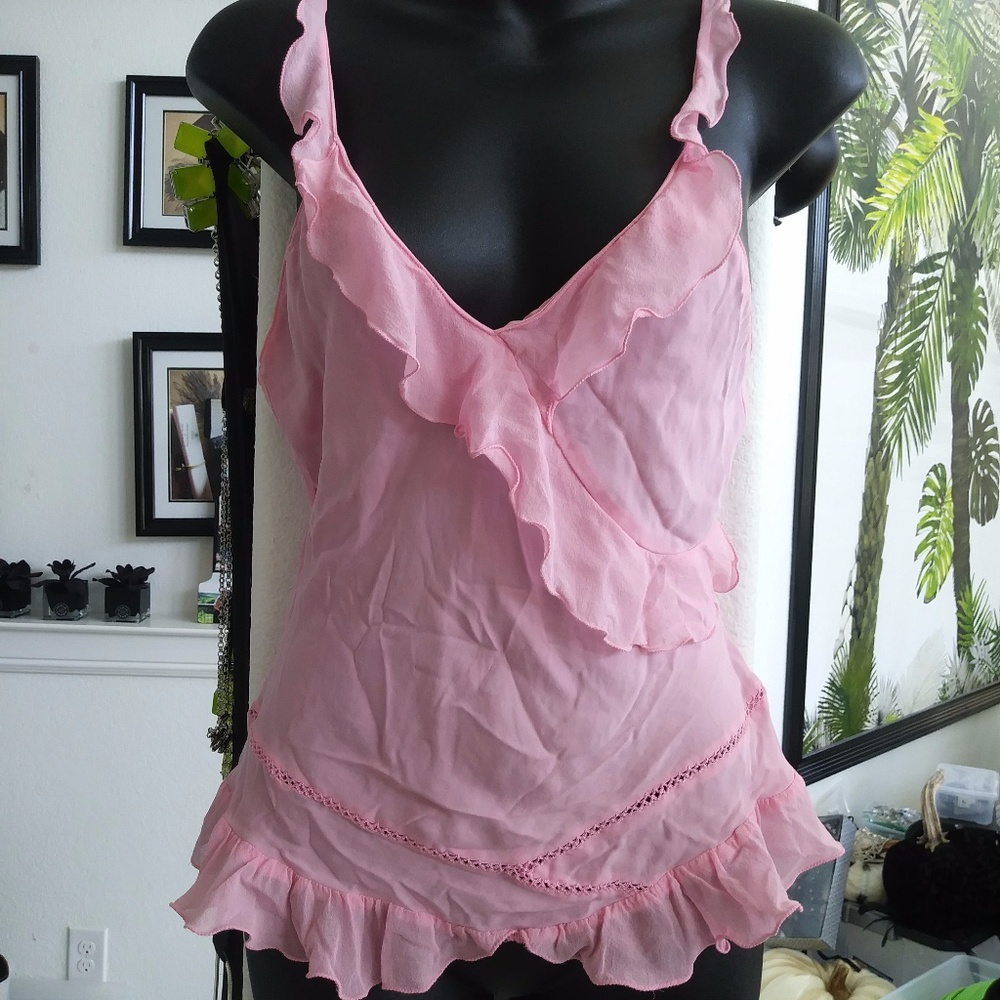 VICTORIA'S SECRET EUC SILK LOUNGE PJ SET