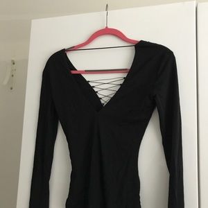 Kittenish black body suit