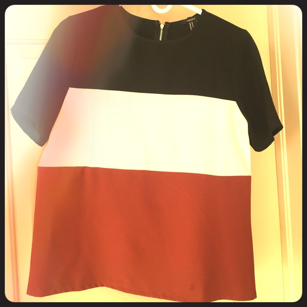 Forever 21 color block top