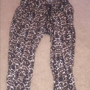 Leopard print jogger like pants