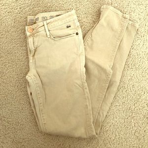 Lacoste size 27 Khaki Denim Jeans Lightly Worn