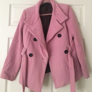 Zara pink wool coat