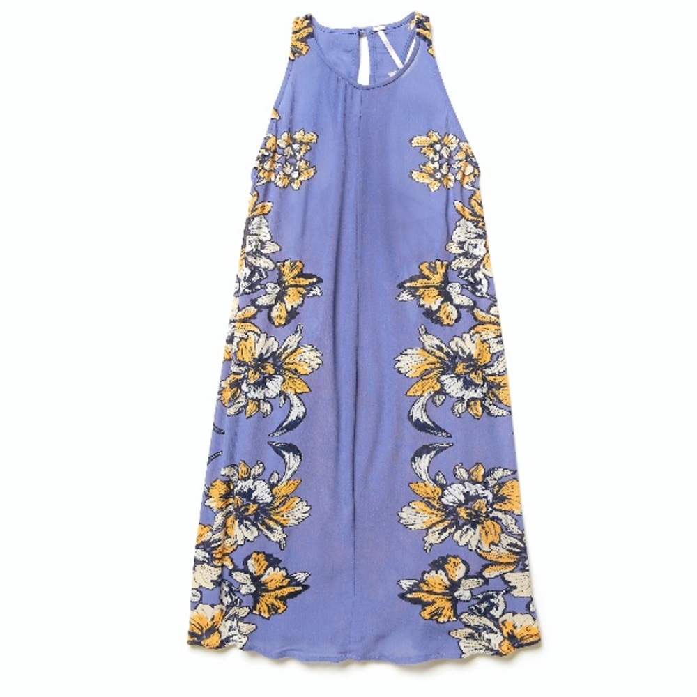 Paint the Sun DRESS Lace-Up Floral Tunic Hi-Low - Picture 3 of 3